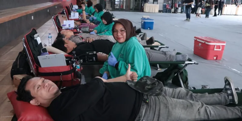 PMI Kota Tangsel Fasilitasi Donor Darah Serikat Pekerja IKCN & CSR CIMB Niaga